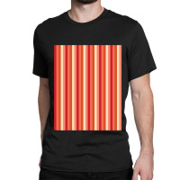 Red Verticallystriped Silver Titanium Iron Color, Red Degradation Patt Classic T-shirt | Artistshot