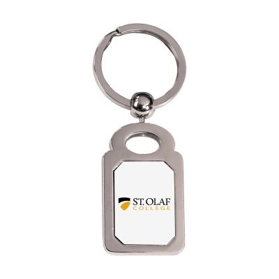 St. Olaf College Minnesota Silver Rectangle Keychain Designed By Sophiavictoria