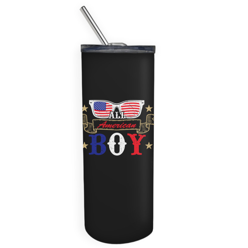 American Boy Love American Flag Skinny Tumbler | Artistshot