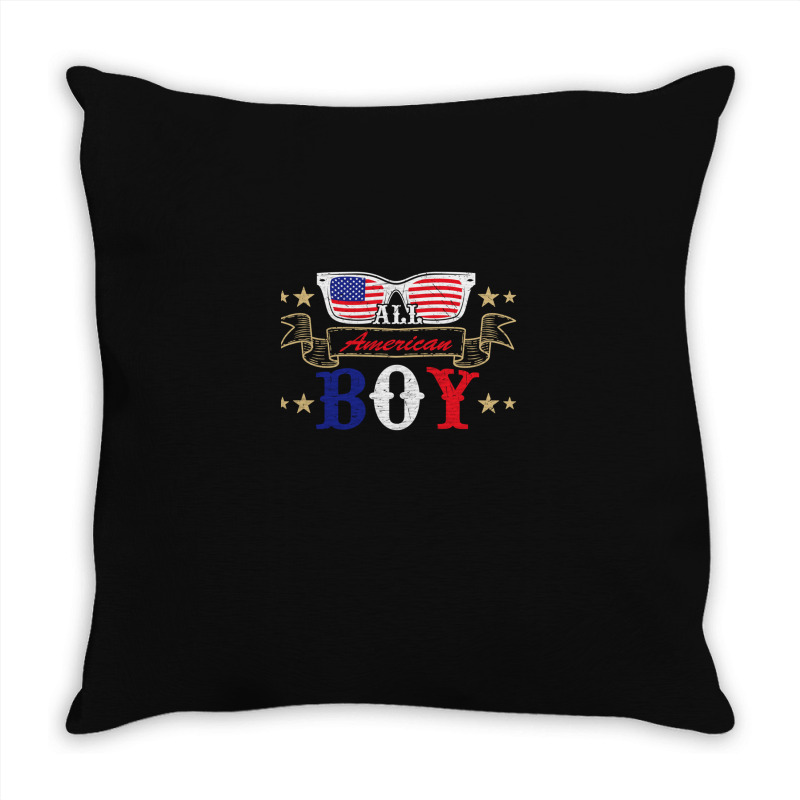 American Boy Love American Flag Throw Pillow | Artistshot