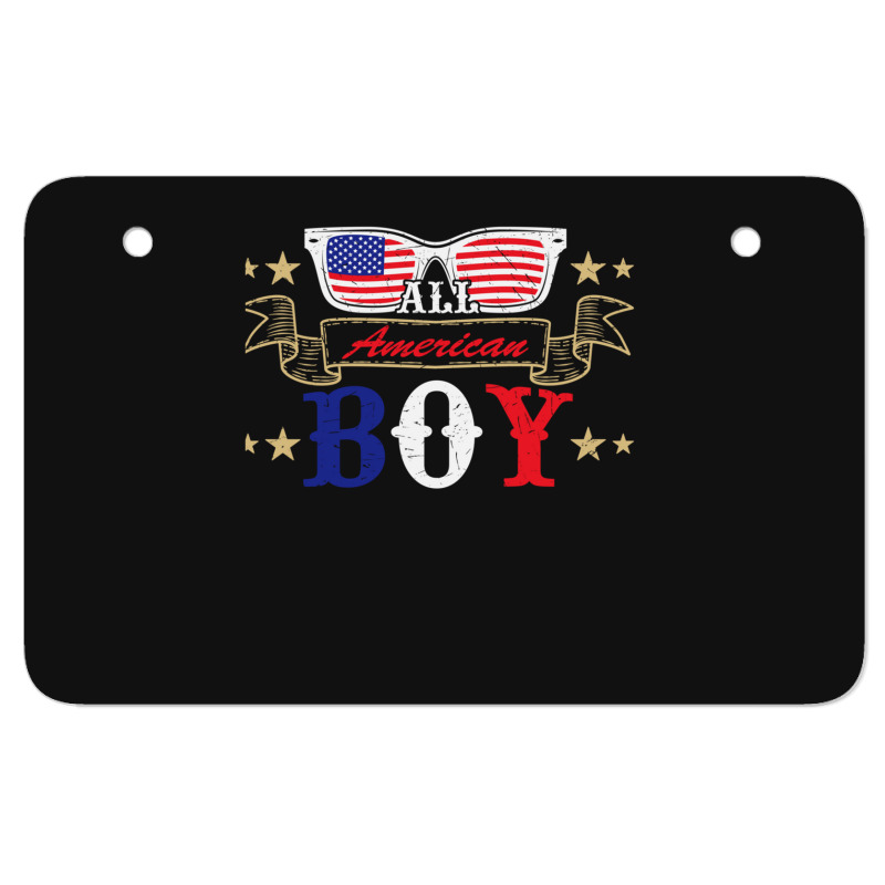 American Boy Love American Flag Atv License Plate | Artistshot