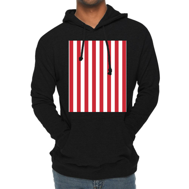 Red And White Vertical Stripes Pattern Graphic Lightweight Hoodie | Artistshot