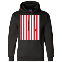 Red And White Vertical Stripes Pattern Graphic Champion Hoodie | Artistshot