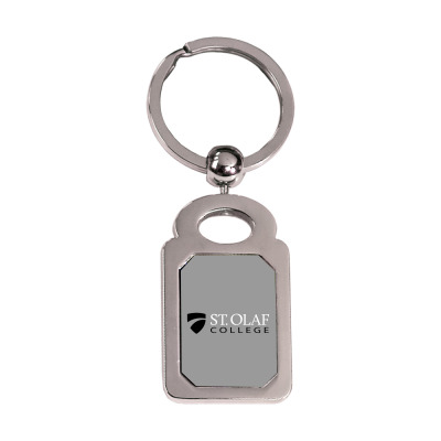 St. Olaf College Minnesota Silver Rectangle Keychain Designed By Sophiavictoria