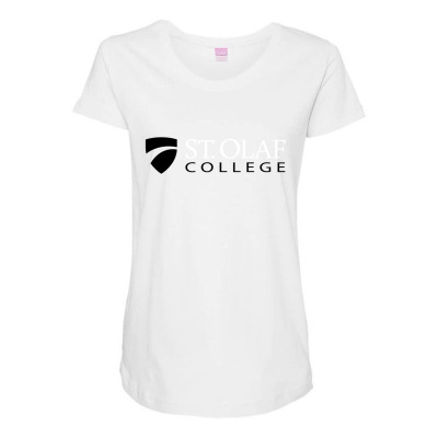 St. Olaf College Minnesota Maternity Scoop Neck T-shirt Designed By Sophiavictoria