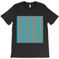 Turquoise And Brown Vertical Stripes Pattern T-shirt | Artistshot