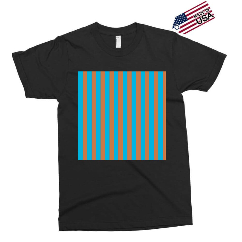 Turquoise And Brown Vertical Stripes Pattern Exclusive T-shirt | Artistshot