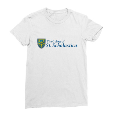 College Of St. Scholastica Ladies Fitted T-shirt Designed By Sophiavictoria