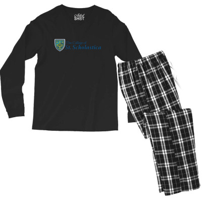 College Of St. Scholastica Men's Long Sleeve Pajama Set Designed By Sophiavictoria