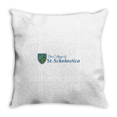 College Of St. Scholastica Throw Pillow Designed By Sophiavictoria