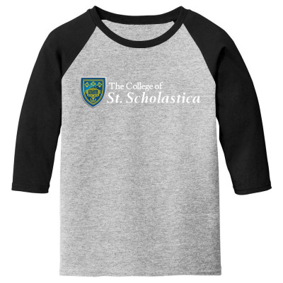 College Of St. Scholastica Youth 3/4 Sleeve Designed By Sophiavictoria