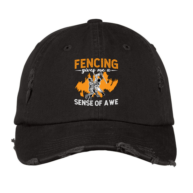 Fencing Fencing Gives Me A Sense Of Longswords Duel Fencer Vintage Cap | Artistshot