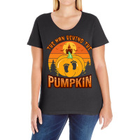 Halloween Pregnancy For Men Expecting Pumpkin Costume Ladies Curvy T-shirt | Artistshot