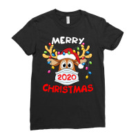 Reindeer In Mask Shirt Funny Merry Christmas 2020 T Shirt Ladies Fitted T-shirt | Artistshot