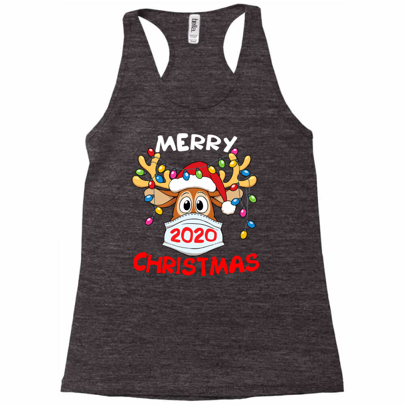 Reindeer In Mask Shirt Funny Merry Christmas 2020 T Shirt Racerback Tank by MG91 | Artistshot