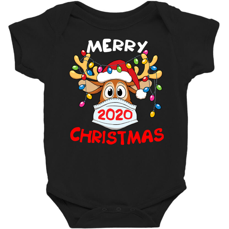 Reindeer In Mask Shirt Funny Merry Christmas 2020 T Shirt Baby Bodysuit by MG91 | Artistshot