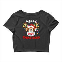 Reindeer In Mask Shirt Funny Merry Christmas 2020 T Shirt Crop Top | Artistshot