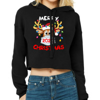 Reindeer In Mask Shirt Funny Merry Christmas 2020 T Shirt Cropped Hoodie | Artistshot