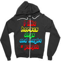 I Like Horses Dogs Zipper Hoodie | Artistshot