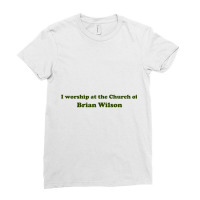 I Worship At The Church Of Brian Wilson Ladies Fitted T-shirt | Artistshot