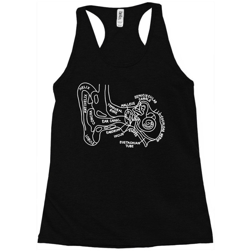 Inner Ear Audiology Audiologist Vestibular Therapist Medical Racerback Tank by JoolsShamel | Artistshot