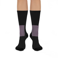 Vertical Striped Colors Skirt Chiffon Top Crew Socks | Artistshot