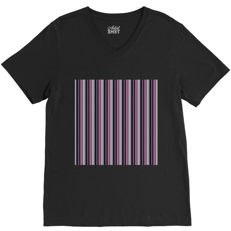 Vertical Striped Colors Skirt Chiffon Top V-neck Tee | Artistshot