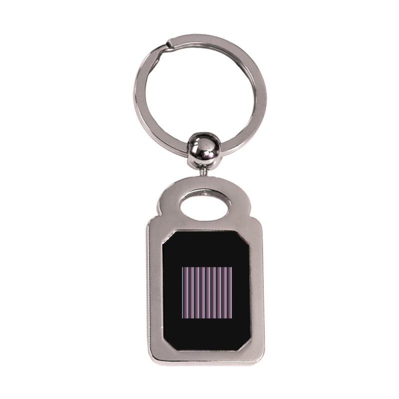 Vertical Striped Colors Skirt Chiffon Top Silver Rectangle Keychain | Artistshot