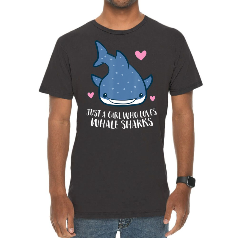 Just A Girl Who Loves Whale Sharks Cute Whale Shark Vintage T-shirt | Artistshot