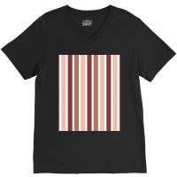 Vertical Striped Colors Skirt Graphic V-neck Tee | Artistshot