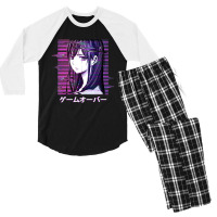 Vaporwave Egirl Aesthetic Anime Japanese Sad Girl.alt Men's 3/4 Sleeve Pajama Set | Artistshot