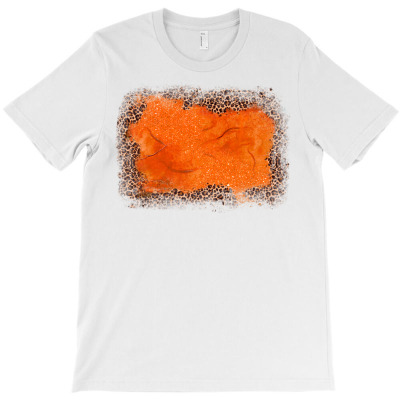 Gemstone Orange Leopard Background T-shirt Designed By Angel Clark