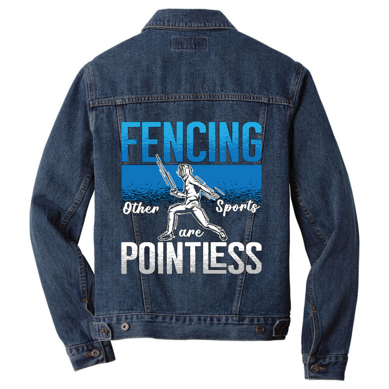 Fencing Fencing Other Sports Are Longswords Fighter Fencer Men Denim Jacket | Artistshot