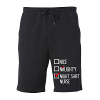 Nice Naughty Night Shift Nurse Shirt Fleece Short | Artistshot