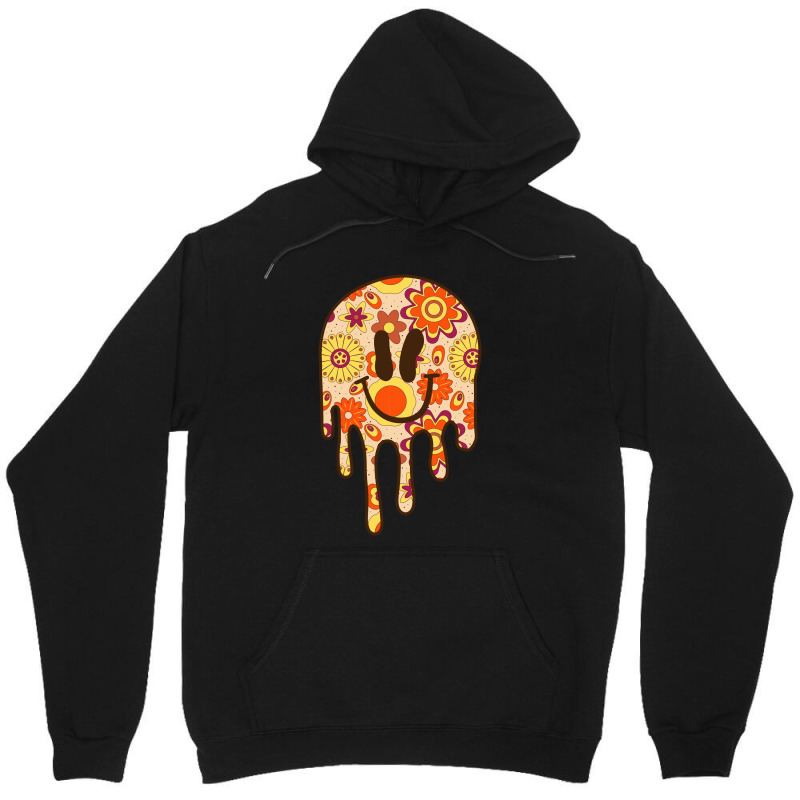 Daisy Smiley Drip Groovy Unisex Hoodie | Artistshot