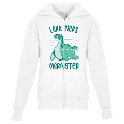 Lerk Ners Mernster Youth Zipper Hoodie Designed By Bariteau Hannah
