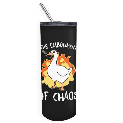 The Embodiment Of Chaos Skinny Tumbler Designed By Bariteau Hannah