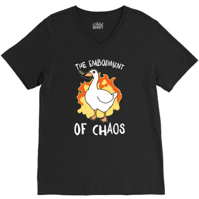 The Embodiment Of Chaos V-neck Tee Designed By Bariteau Hannah