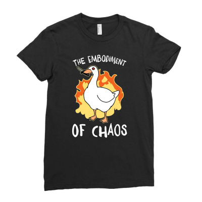 The Embodiment Of Chaos Ladies Fitted T-shirt Designed By Bariteau Hannah
