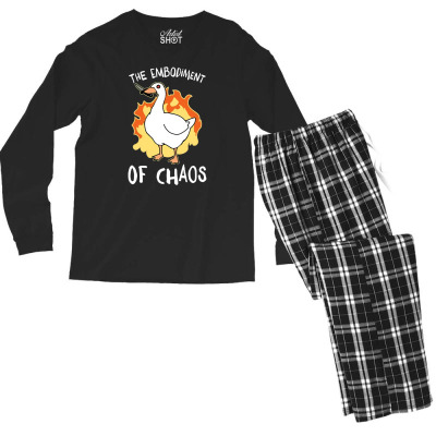 The Embodiment Of Chaos Men's Long Sleeve Pajama Set Designed By Bariteau Hannah
