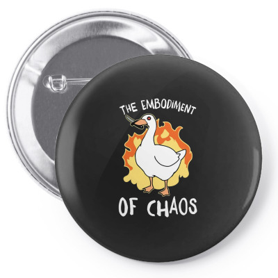 The Embodiment Of Chaos Pin-back Button Designed By Bariteau Hannah