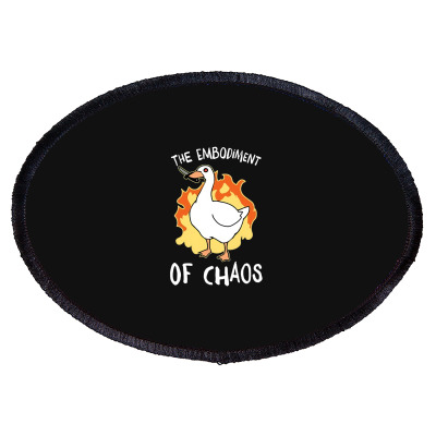 The Embodiment Of Chaos Oval Patch Designed By Bariteau Hannah