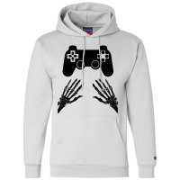 Funny Gamer Halloween Spooky Skeleton Hands Gift Kids Boys Girls Teens Champion Hoodie | Artistshot