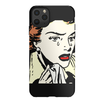 Crying Comic Girl Iphone 11 Pro Max Case Designed By Bariteau Hannah