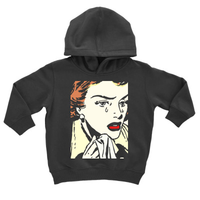 Crying Comic Girl Toddler Hoodie Designed By Bariteau Hannah