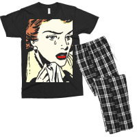 Crying Comic Girl Men's T-shirt Pajama Set | Artistshot