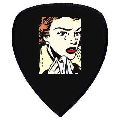 Crying Comic Girl Shield S Patch Designed By Bariteau Hannah