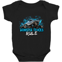 Monster Trucks Rule Baby Bodysuit | Artistshot