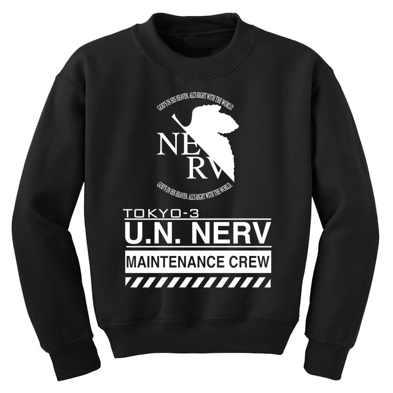 Tokyo 3 Nerv White Youth Sweatshirt | Artistshot