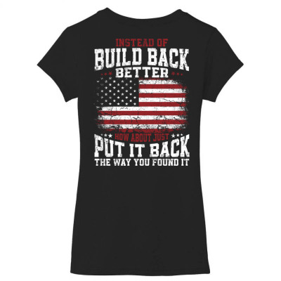 Instead Of Build Back Better Women's V-neck T-shirt Designed By Bariteau Hannah